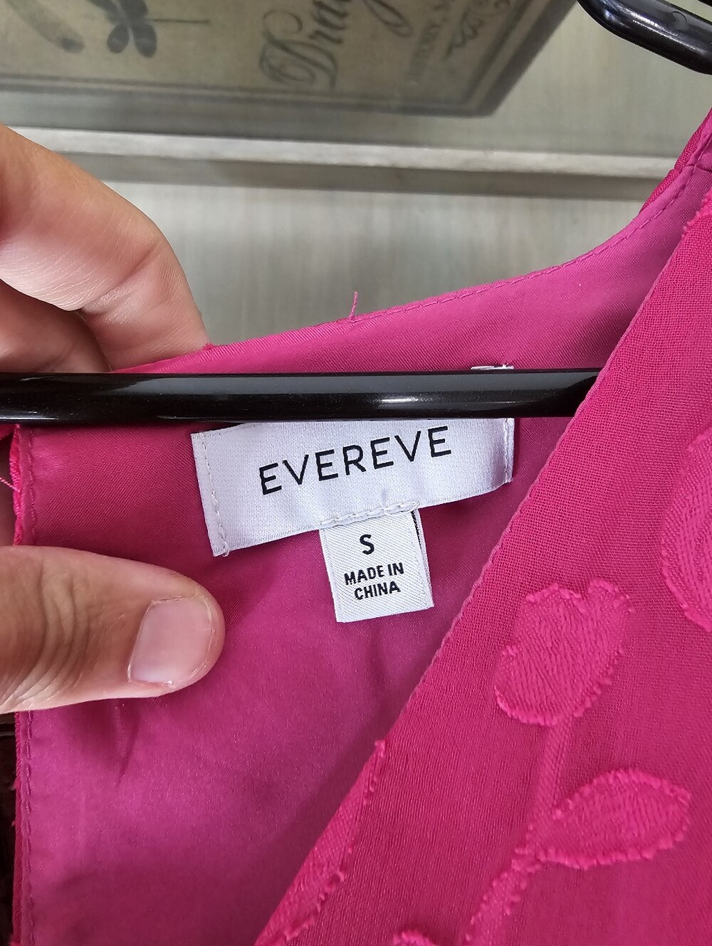 $128 EVEREVE Small Floral Shoshanna Penelope Dress Pink Fuschia - Picture 6 of 10